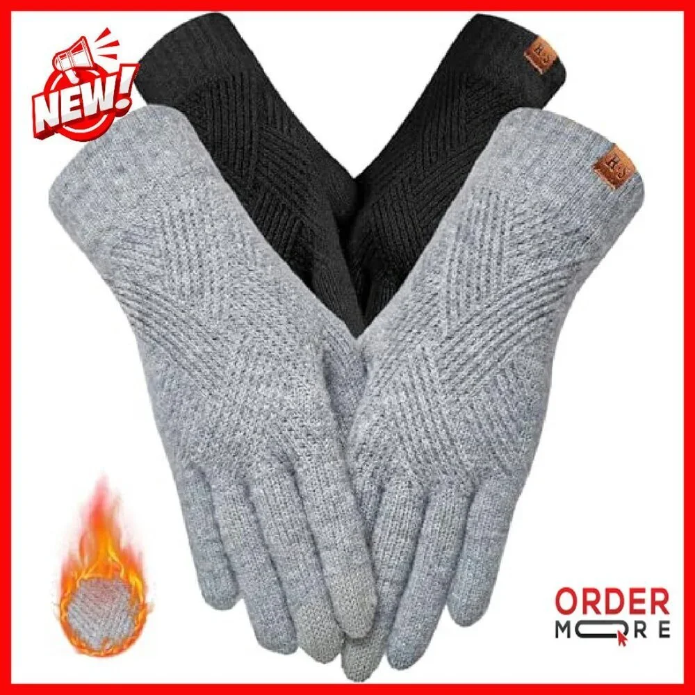 Women's Touchscreen Winter Gloves Thermal Lined One Size Fits Most
